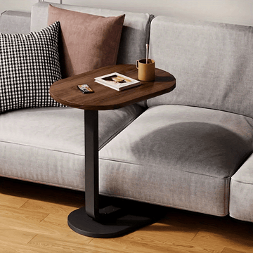 [2 Colores Disponibles] Mesa C en forma de C para vagos, se puede empujar y tirar y colocar a voluntad, resistente y duradera, adecuada para sala de estar/estancia/estudio!