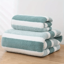 1 juego de toallas de microfibra suave con rayas grises y blancas - Secado rápido, absorbente, toallas de poliéster ultra-suaves para uso doméstico, estilo contemporáneo, solo lavado a mano, esenciales para el hogar | Decoración moderna del hogar | Toall