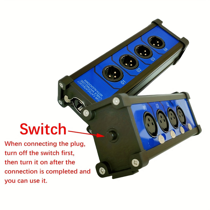 Cable de Desglose XLR a RJ45 de 4 Canales - Extensor Ethernet Cat 5/6 para Escenario, Sonido y Iluminación | Calidad de Audio Profesional con Bajo Ruido y Alta Flexibilidad