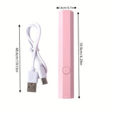 1pc Mini Lámpara De Uñas De Gel LED Recargable, Lámpara De Curado De Uñas LED Portátil, Secador De Uñas, Lámpara De Uñas LED UV De Gel Portátil, Lámpara De Uñas De Gel LED Profesional, Adecuada Para Salón De Uñas En Casa DIY
