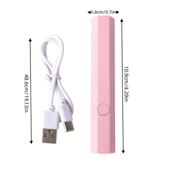 1pc Mini Lámpara De Uñas De Gel LED Recargable, Lámpara De Curado De Uñas LED Portátil, Secador De Uñas, Lámpara De Uñas LED UV De Gel Portátil, Lámpara De Uñas De Gel LED Profesional, Adecuada Para Salón De Uñas En Casa DIY