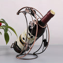 Soporte de vino de media luna decorativo, material de hierro con portavasos, diseño de pequeña barca de luna, accesorio elegante para bar de casa