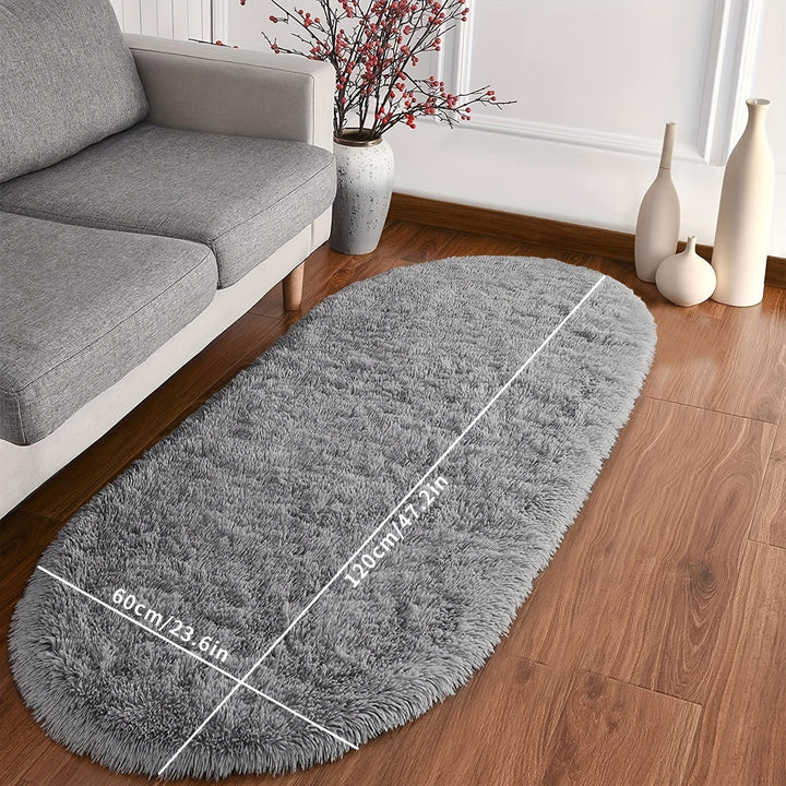 1pc Alfombra Larga de Peluche para Dormitorio, Suave y Agradable a la Piel, Fácil de Cuidar, Buen Antideslizante, Para Usar al Lado de la Cama