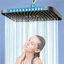 1 pieza, cabeza de ducha de pared de gran tamaño de alta presión - Diseño moderno de plástico negro, 304X118mm, cubrimiento completo del cuerpo con flujo de agua uniforme, fácil de instalar para el baño del hogar, soporte de cabeza de ducha, accesorios d