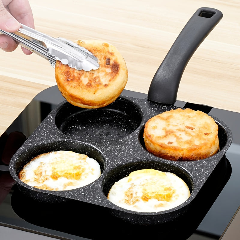 1pz Sartén de Hierro Fundido Antiadherente para Huevos y Tortillas GUANHUANG con Espátula - Compatible con Estufas de Gas/Eléctricas, Sartén Portátil para Desayuno en Casa y Viajes