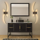 Aplique de pared LED moderno con función de luz regulable, material de vidrio, para sala de estar, comedor, oficina, dormitorio - Montaje semi empotrado, accesorio desmontable, cableado, no requiere batería, compatible con 85-265 V, incluye herrajes de i