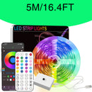 Tiras de luces LED inteligentes NBBUFF con aplicación y control remoto de 44 teclas, luces RGB inalámbricas con sincronización musical, alimentadas por USB, para decoración de habitaciones, fiestas, bodas, decoración de Pascua, luces inalámbricas para ha
