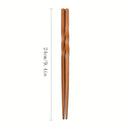 1/5 Pares De Palillos De Bambú Natural, Juego De 24cm/9.4in De Estilo Chino, Palillos Puntiagudos Carbonizados Para El Hogar, Cubiertos, Suministros De Cocina