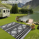 Estampado digital 2D plano con patrón geométrico, alfombra decorativa de estilo moderno, alfombra interior de RV, alfombra de tienda, alfombra de patio, alfombra de bienvenida, alfombra de camping, adecuada para camping al aire libre, senderismo, viajes