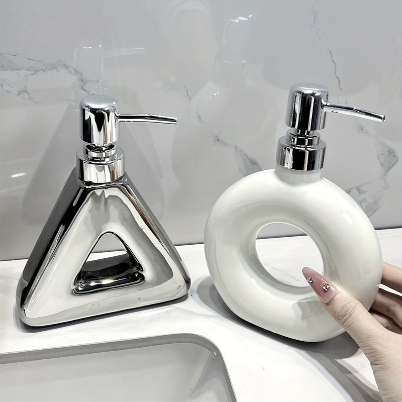 Botella de cerámica elegante y de lujo con diseño premium, ideal para almacenar jabón líquido, ligera y fácil de transportar