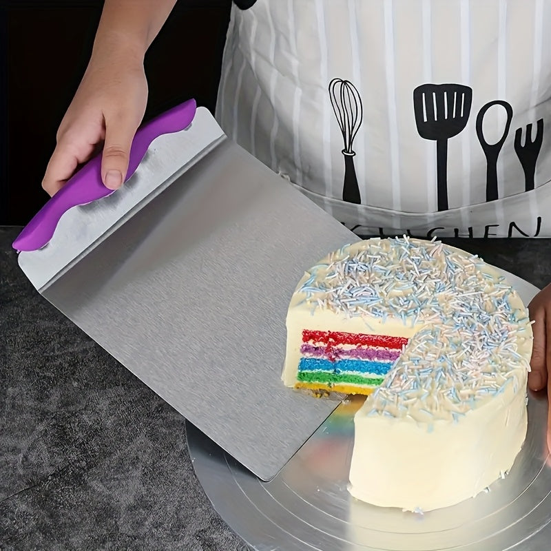 Pala de Transferencia de Pastel de Acero Inoxidable - Bandeja de Repostería Versátil para Tartas, Pasteles y Más - Perfecta para Hornear, Navidad, Halloween, Acción de Gracias - Gadget de Cocina Esencial