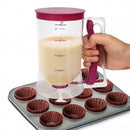 Separador y dispensador de masa para cupcakes - una herramienta de medición de taza de funel portátil para hornear sin desorden.