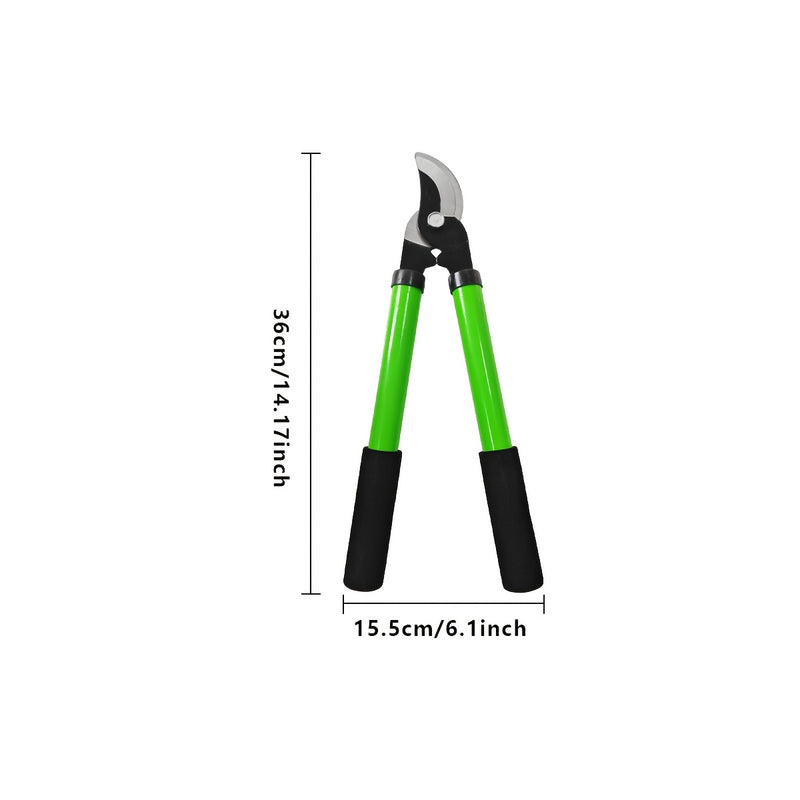 Tijeras de Poda Manuales Profesionales para Ramas con Mangos Ergonómicos Antideslizantes y Hojas de Acero al Carbono - 4 Colores (Verde, Rojo, , Amarillo) para Jardinería, Árboles Frutales, Flores, Uso Doméstico y Comercial
