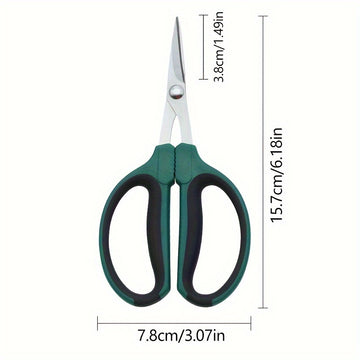 1pc Tijeras de Jardinería de Acero Inoxidable - Tijeras Profesionales para Recortar y Recoger Frutas, Tijeras de Poda para Jardinería Interior y Cuidado de Plantas
