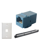 20 Piezas Adaptadores Ethernet RJ45 Azules CAT6 10Gbps, Macho a Macho Transferencia de Datos Alta Velocidad, Control por App Inteligente, Sin Necesidad de Fuente Externa para Computadoras, Smartphones, Tabletas, Uso en Hogar y Oficina, Conectividad Red,