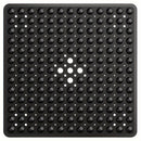 Alfombrilla cuadrada antideslizante, con agujeros centrales grandes, que ralentiza el flujo del agua, fácil de limpiar, 53X53 pulgadas