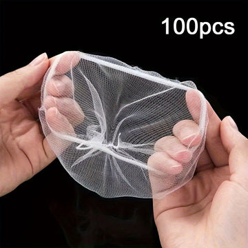 100 bolsas de malla para filtro de fregadero de cocina desechables para recoger restos de comida - Plástico duradero, fácil de usar para un eficiente desecho de residuos, ideal para verduras y frutas, desecho de residuos de cocina | Bolsas de plástico du