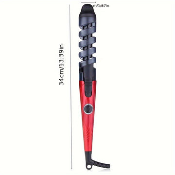 1 rizador de pelo, tenacillas para rizos en espiral, ruleros para ondas, rizos grandes y permanentes, crea rizos, ondas y lazos en tu cabello