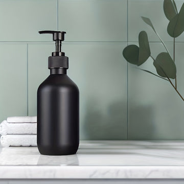 1 Pieza, Dispensador De Jabón De Plástico, Botella De Loción De Encimera Con Bomba, Dispensador De Jabón Líquido De Loción De Baño, Botella Vacía Recargable Para Champú Gel De Ducha Acondicionador Para El Cabello, Accesorios De Baño