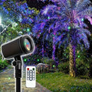 Proyector de luz láser de luciérnagas para exteriores, impermeable, lámpara de jardín estrellado con control remoto, acabado de plástico cepillado, montaje semiempotrado, batería de botón no recargable, enchufe de EE. UU., Ideal para Halloween, festivale