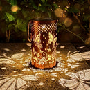 Lámpara solar para exteriores, regalo de cumpleaños de mariposa adecuado para hombres y mujeres, luz solar colgante adecuada para patio, patio, porche, jardín trasero, paisaje, decoración de jardín