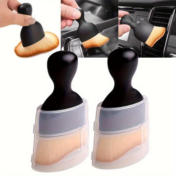 Brocha Avanzada para Limpieza de Detalles del Coche - Cerdas Súper Suaves, Limpieza Delicada, Herramientas Multifuncionales para Eliminar Polvo Interior, Accesorios Esenciales para el Cuidado del Auto