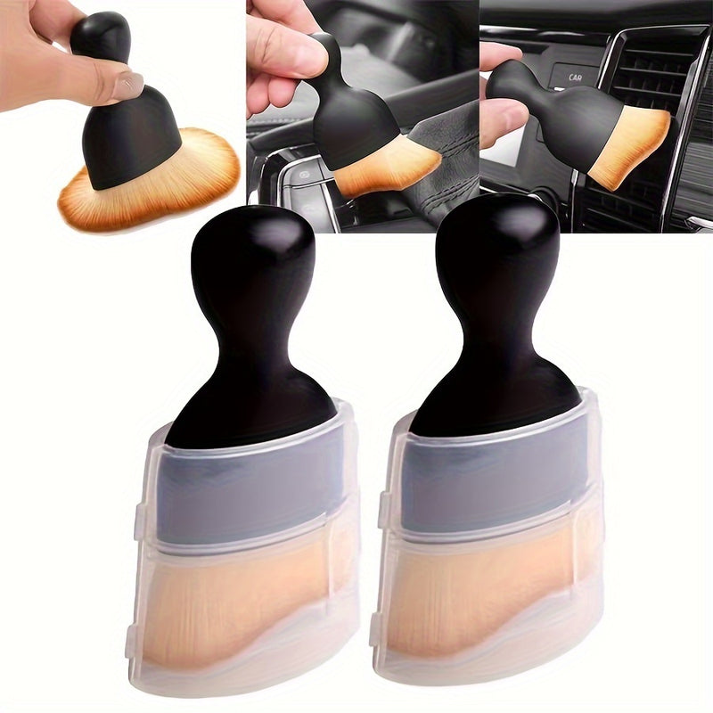 Brocha Avanzada para Limpieza de Detalles del Coche - Cerdas Súper Suaves, Limpieza Delicada, Herramientas Multifuncionales para Eliminar Polvo Interior, Accesorios Esenciales para el Cuidado del Auto