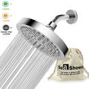 1pc Cabezal de Ducha Estilo Boston Moderno, Montaje en Pared con Acabado Cromado Redondo y Limpieza de Tacto Cepillado, Configuración de Lluvia, No Necesita Electricidad, Opciones de Tasa de Flujo de 1.5GM/1.8GM/2.5GM, Ducha de Alta Presión | Cabezal de