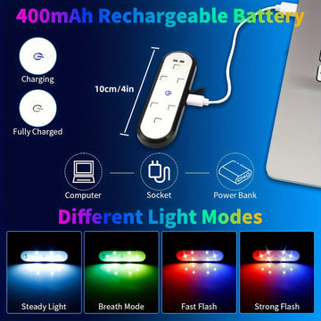 Conjunto de 2 Luces Decorativas LED para Puerta de Coche con Sensor de Luz, Luz Ambiental Interior y Luz Inferior