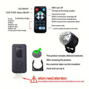 Luces de Fiesta con Bola de Discoteca LED de 7 Modos y Control Remoto - Luces Escénicas Activadas por Sonido para KTV, Decoración del Hogar, Cumpleaños, Halloween, Navidad y Bares de DJs - Alimentado por USB, Compatible con Múltiples Habitaciones, Ilumin