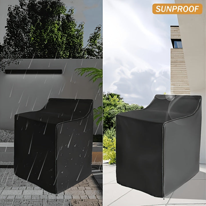 1/2 piezas de cubierta premium para lavadora y secadora - Tela gruesa de 210D duradera con 2 cremalleras, diseño conveniente, se adapta a la mayoría de las lavadoras/secadoras de carga superior o frontal, universal para todas las estaciones, a prueba de