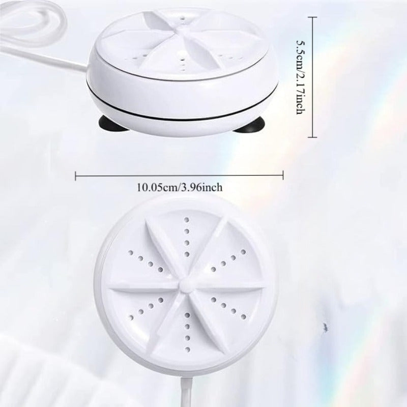Mini Lavadora de Tecnología Soundwave - Lavadora Portátil Compacta con Limpieza Turbo, Máquina de Lavado USB para Dormitorio, Apartamento, Viajes y Hogar - Lavado Rápido para Prendas Delicadas, Ropa Interior y Cargas Pequeñas - Sin Batería Necesaria, Ese