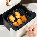 1pc Estantería de acero inoxidable para freidora de aire, accesorio de parrilla multiusos para freidora de aire, horno, microondas, soporte de cocina para cocción saludable