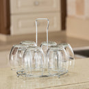 Soporte para vasos de acero inoxidable con drenaje, portavasos invertido, organizador de vidrios para encimera de cocina, ideal para cocinas, salones y bares