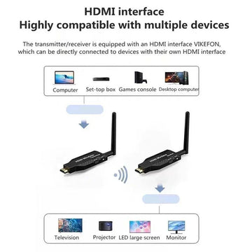 50m Inalámbrico 5G 1080P HDTV Transmisor y receptor de audio y video inalámbrico extensor para 1 TX-4 RX PS4 cámara portátil PC a monitor de TV proyector