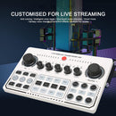 Interfaz de audio portátil Caster-All One-in-One con preamplificador de micrófono premium, carga USB, diseño compacto para podcasting, transmisión en vivo, DJ, PC y teléfonos inteligentes - Blanco, grabación de multimedia, equipo de estudio moderno, cons
