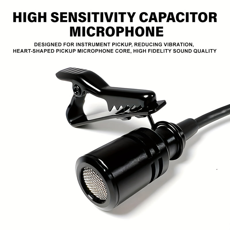 Cables Micrófono Portátil para Sax, 5M Cables Micrófono de Sax Alámbrico Portátil para Instrumento Musical de Saxofón, Violín, Guitarra para Escenario de Actuación