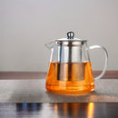 1 pieza de tetera de vidrio engrosado, 18.6oz/25.3oz/32oz/44oz, diseño floral resistente al calor, con filtro de acero inoxidable, apto para lavavajillas, perfecto para la elaboración de té en casa.
