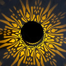 2 piezas, lámpara de pared solar nueva con luz y sombra para cercas exteriores, lámpara decorativa LED cálida, iluminación exterior para patios, jardines, terrazas, escalones, pasillos, sin cableado, regalo ambiental para paisajes