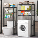 Estantería Impermeable de 2 Niveles para Lavadora y Baño - Estante Duradero de Plástico sin Herramientas, Organizador de Lavandería con Diseño de Pie, Rejilla Abierta, Estantería Superior sobre la Lavadora, Ahorro de Espacio