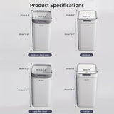 Cubo de Basura Joybos de Gran Capacidad con Tapa - Presión y Sellado, Bloqueo de Olores, Montaje en Pared o Independiente para Cocina y Baño, Esenciales para el Hogar, Suministros de Limpieza