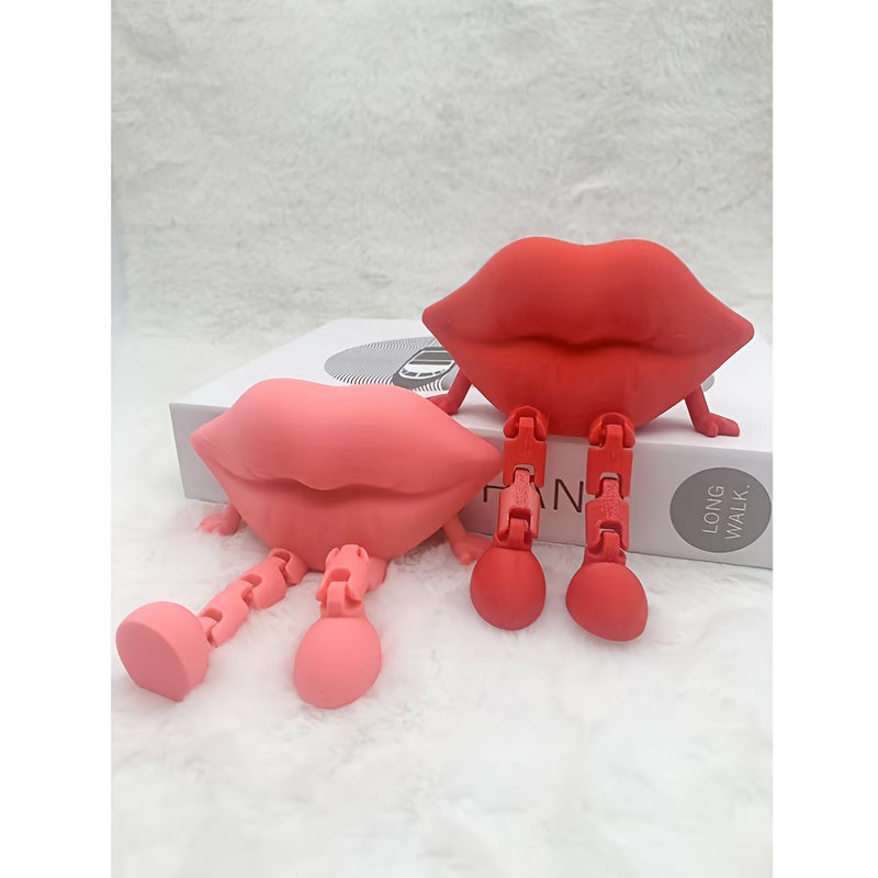 Una nueva pieza de decoración creativa de labios rojos en 3D para el hogar y el coche, perfecta como regalo para amigos en el Día de San Valentín o para arreglos de escena de bodas.