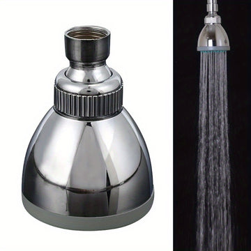 1pc Cabezal de ducha clásico de mano, plástico ABS, rociador redondo ahorrador de agua, ajuste universal para baño SPA, sauna, hotel, no requiere electricidad, montaje mini-extensión