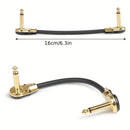 6pcs GOKKO Cables de Parche para Guitarra de 6 Pulgadas - Ultra Silenciosos y Flexibles, Conectores de Ángulo Recto Chapados en Oro, Cobre OFC Duradero, Impermeables y Resistentes a la Temperatura, Diseño de Bajo Perfil para Actuaciones En Vivo, Cable de