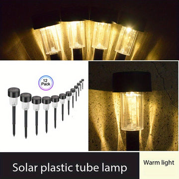 12 piezas de luz LED solar para jardín, luz solar para exteriores, decoración de lámparas para patio, jardín, césped