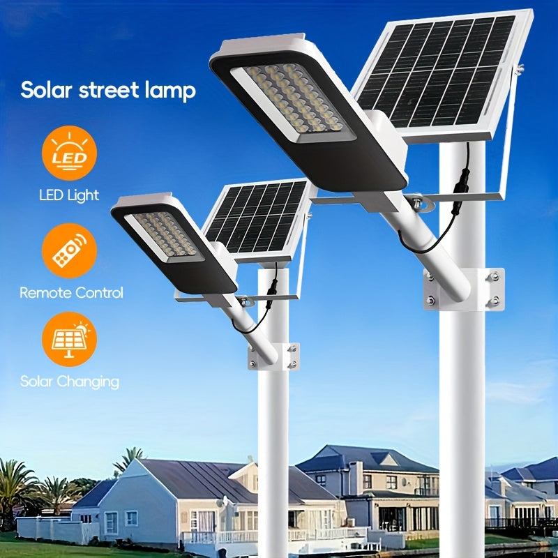 Farola Solar Sin Factura de Electricidad, Bombillas LED Ultrabrillantes, Luces Solares con Batería de Gran Capacidad Adecuadas para Iluminación de Jardines, Garajes, Patios y Caminos