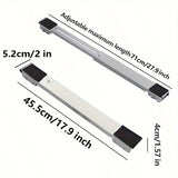 2 Piezas de Soporte Móvil Ajustable para Electrodomésticos con Ruedas, Base Grande para Nevera, Lavadora y Secadora con Frenos y Almohadillas Antideslizantes de Goma, Resistente a Carga, Ideal para Armario o Mesita de Noche