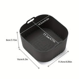 Juego de 1/2 bandejas cuadradas de silicona para freidoras de aire, compatibles con accesorios del Philips HD9252, superficie antiadherente, apto para horno y microondas, fácil de limpiar, accesorios multifuncionales para cocina