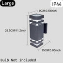 Soporte de lámpara E27 moderno, luz de Navidad para pared, adecuado para garaje superior, pasillo, exterior inferior cuadrado (bombilla no incluida)