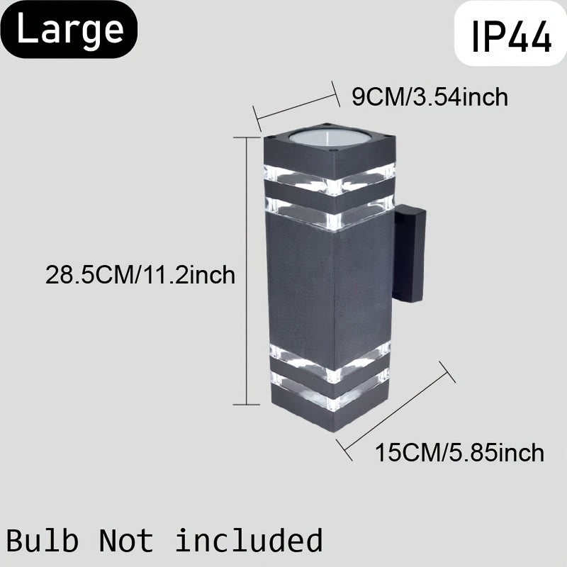 Soporte de lámpara E27 moderno, luz de Navidad para pared, adecuado para garaje superior, pasillo, exterior inferior cuadrado (bombilla no incluida)